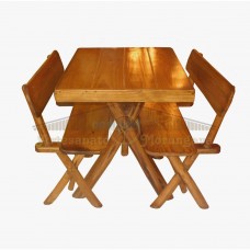 Mesa pinus 1x0,70 e  2 bancos - C001
